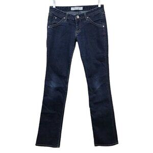 Hudson Womens Flap Pocket Bootcut Dark Wash Denim Jeans Size 28 Y2K